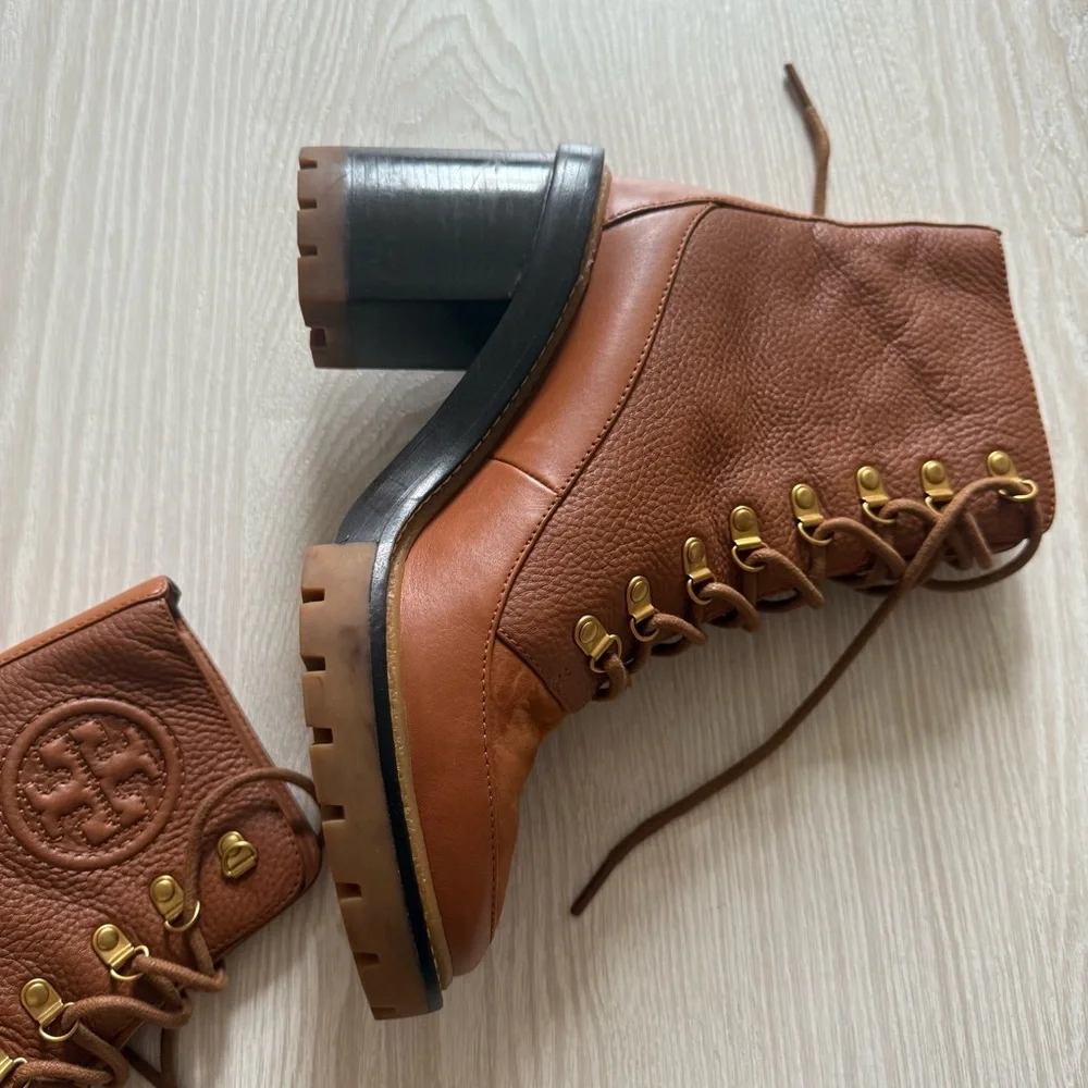 Tory Burch Women's Miller Block Heel Hiker Boots Size 8